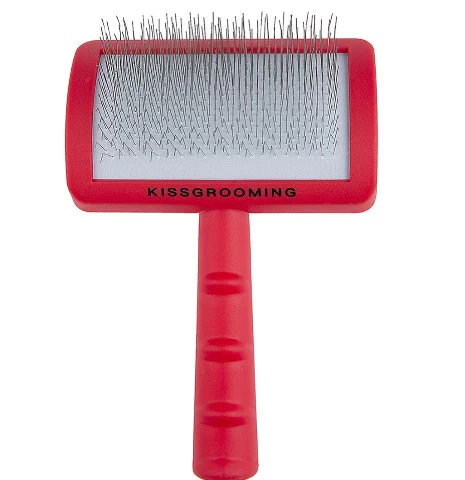 Щетка пуходерка для ухода за собаками Kiss Grooming, средняя жорсткость, длинная щетина 16мм